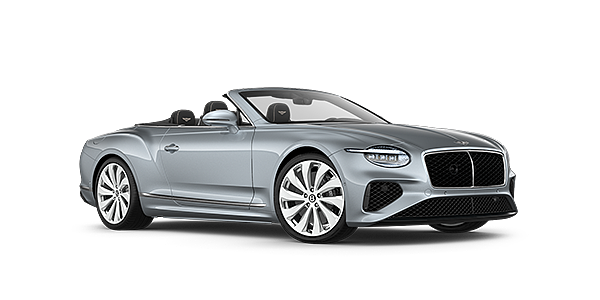 Bentley Budapest New Bentley Continental GTC convertible front three quarters in Silverlake paint